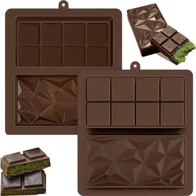 Produktbild von Silikon-Schokoladenform, 2er-Pack, Silikon-Schokoladenform, Dubai-Schokoladenform, Schokoladenform für Dubai-Schokolade, Pralinenform