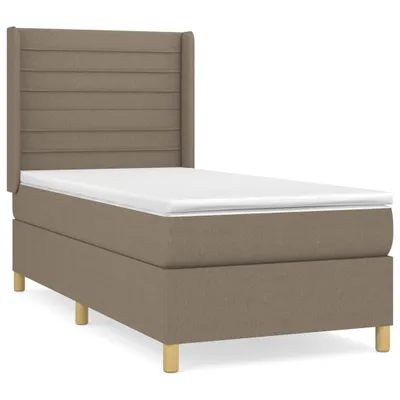 Produktbild von Boxspringbett mit Matratze Taupe 90x200 cm Stoff