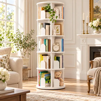 Immagine prodotto di Libreria girevole a 360° con 5 ripiani