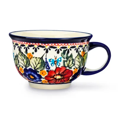 Produktbild von Bunzlauer Keramik TASSE Kaffeetasse Teetasse Gemustert 220 ml Cremefarben