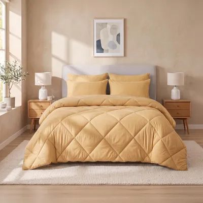 Produktbild von Sleep Comfy Deluxe 2-in-1 Sommer Bettdecke 240x220 cm Taube - Bettdecke ohne Bezug mit 2 Kissenbezügen 60x70 cm, Atmungsaktiv & Allergikergeeignet