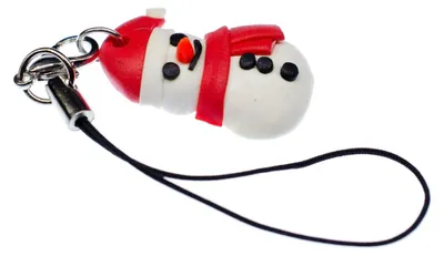 Produktbild von Schneemann flach Handyanhänger Weihnachten Winter Miniblings Handyschmuck