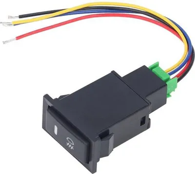 Image de Interrupteur pour phares antibrouillard 12 V, 3 A, 5 broches, bouton-poussoir, pièce de rechange pour voiture