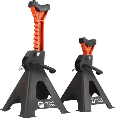 Obrázok produktu pre Podstavce pod auto hrebeňové so zabezpečením + guma 3t 2ks Pro-Tech TOOLS 40799