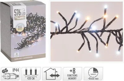 Zdjęcie produktu dla Lampki choinkowe 576 LED timer ciepły biały