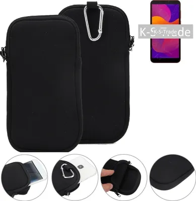 Produktbild von K-S-Trade Neopren-Hülle Handy-Hülle kompatibel mit Huawei Y7 (2018) Schutzhülle Neoprenhülle Sleeve Schutz-Hülle Gürtel Tasche Case Holster