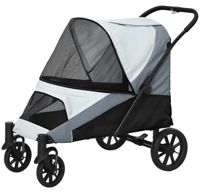 Produktbild von PawHut Hundewagen Hundebuggy klappbar für mittelgroße Hunde & Katzen bis 25 kg