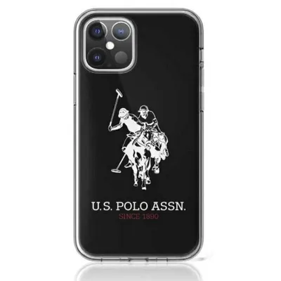 Produktbild von US Polo Assn Big Double Horse Logo - iPhone 12 / iPhone 12 Pro Tasche (schwarz)