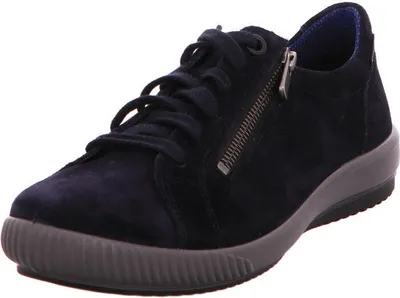 A single navy blue shoe is shown against a white background.