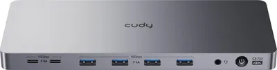 Image de Station d'accueil CUDY CS700 10 Gbit/s USB-C double 4K 150 W