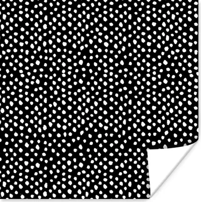 Produktbild von MuchoWow® Poster Schwarz - Weiß - Muster - Polka dots 75x75 cm - Wand Dekoration