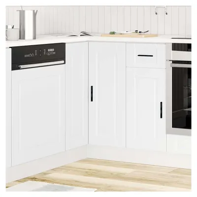 Produktbild von Tomostar Eckschrank für Küche, Eckschrank, Porto, weiß, Holz, 75,5 x 75,5 x 81,5 cm