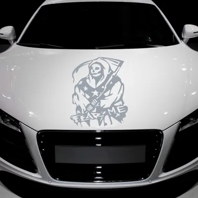 Produktbild von Aufkleber - Autoaufkleber "Fear me" 60cm x 50cm silber - Tuning Carystyling Heckscheibe Auto
