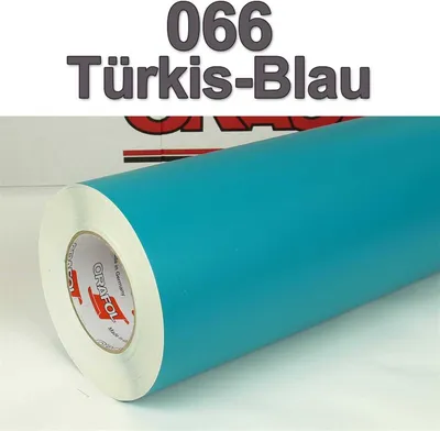 Produktbild von (6,95€/m²) Oracal® Möbelfolie 066 Türkisblau Matt 31,5 cm Breite Laufmeterware selbstklebende Folie Plotterfolie Klebe Folie Oracal 631 matte Küchenfolie