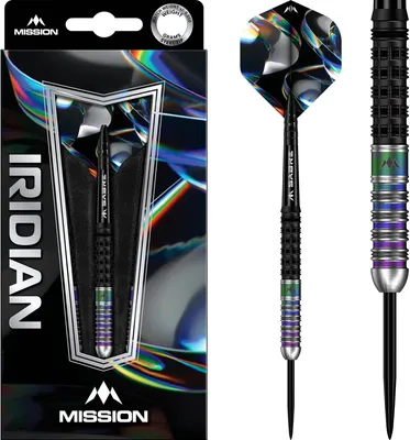 Obrázek produktu pro Mission Iridian Steeldarts 90 % wolframu – černá/korálová 24 g