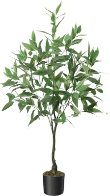 Produktbild von Künstlicher Eukalyptusbaum 120 cm – Große Kunstpflanze im Topf – Indoor & Outdoor – Grün
