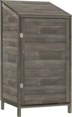 Obrázek produktu pro vidaXL Kůlna na nářadí antracit 55x52x112 cm Masivní jedlové dřevo