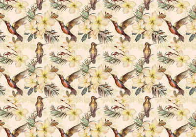 Produktbild von Vlies Fototapete 400x280 cm Tapeten Wandtapete XXL Blumen KOLIBRI NATUR b-C-10053-a-a