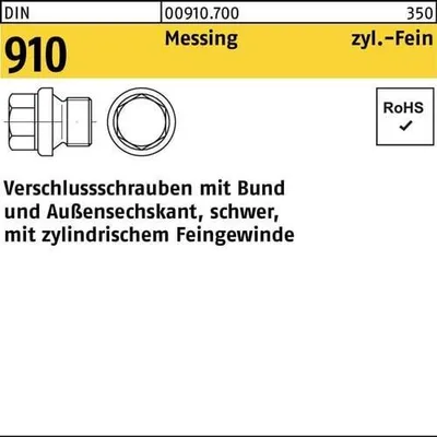 Produktbild von Reyher  Verschlussschrauben DIN 910 Messing M 14 x 1,5 Ms (50 Stück)