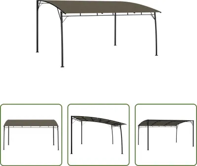 Obrázok produktu pre The Living Store Záhradný slnečník 4x3x2,55 m Taupe