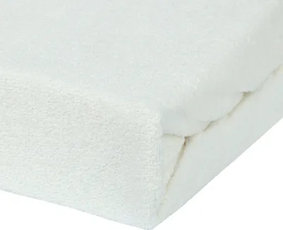 Produktbild von Frottee Spannbettlaken Naturweiß 200 X 220 + 40 CM