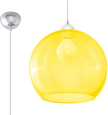 Zdjęcie produktu dla Lampa wisząca żółty klosz kulisty BALL 1xE27 15W SL.0252 Sollux Lighting