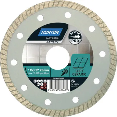Produktbild von Norton Expert Diamantscheibe Pro Soft Ceramic Ø 115x22,23 mm