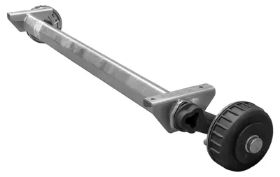Obrázek produktu pro Brzděná náprava EURO pro přívěs/nosič automobilů 1800 kg 1650 mm 2150 mm 5x112