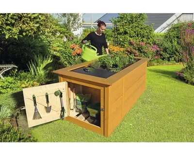 Produktbild von Hochbeet klassisch weka 19 mm 669 194x79x81 cm lasiert