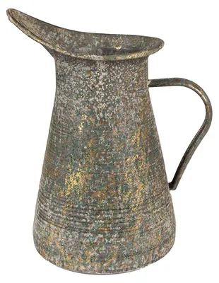 Produktbild von Clayre & Eef Dekorative Kanne 21x15x25 cm Grün Goldfarbig Metall