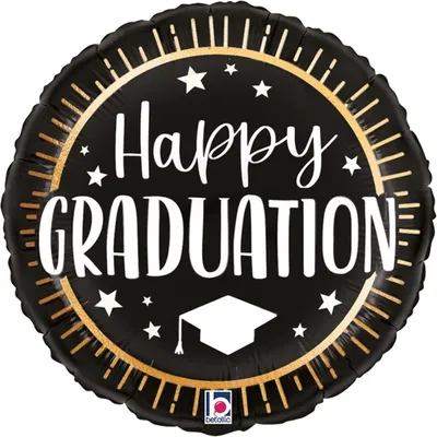 Produktbild von 18"/Ø46cm Folienballon Happy Graduation