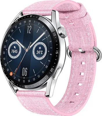 Produktbild von BStrap Denim Armband für Xiaomi Amazfit GTR Mini, pink