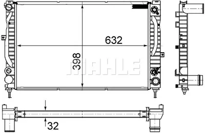 Produktbild von Mahle Motorkühler für Audi A4 A6 Skoda Superb VW Passat