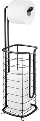 Produktbild von Toilettenpapierhalter Stand schwarz Klopapierhalter WC Bad Rollenhalter mDesign