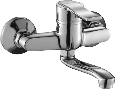 Produktbild von BADLAND Waschtischarmatur Wasserhahn Wand MADERA Mischbatterie für Badezimmer in Chrom