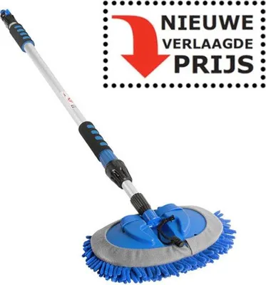 Produktbild von Mikrofaser Waschbürste Blau 300cm Teleskop
