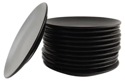 Immagine prodotto di Set di 12 piatti da colazione, diametro 21 cm, in Vetroceramica nera