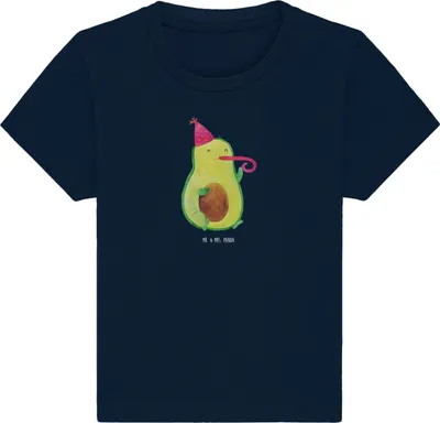 Produktbild von Mr. & Mrs. Panda T-Shirt Avocado Feier 0. - 6. Monat - French Navy - Geschenk, Baby Shirt, Geburtstag, Gute Laune, Kurzarmshirt, Kleinkind, Fete, Babyshirt, Party