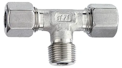 Produktbild von Riegler T-Einschraubverschraubung, R 1/8 a., Rohr-Außen-Ø 6, ES 1.4571