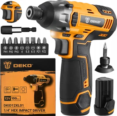 Obrázek produktu pro Rázový šroubovák DEKO 100Nm 1,5Ah 12V