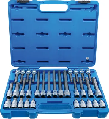 Image de BGS Jeu de douilles à embout, entraînement carré intérieur 12,5 mm (1/2") profil TP (pour Torx Plus) TP20 - TP70 32pcs - 5190