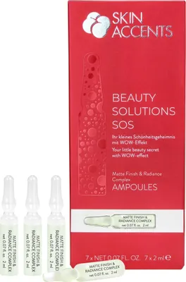 Image de Inspira cosmetics 9920 Skin Accents SOS Matte Finish Radiance Ampoules effet WOWE