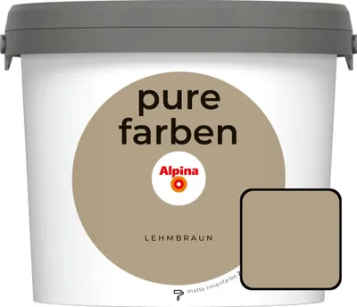 Produktbild von Alpina Pure Farben Wandfarbe lehmbraun 2,5 L