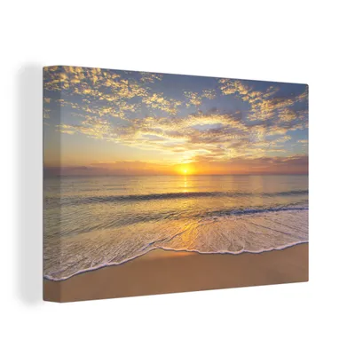 Obrázok produktu pre OneMillionCanvasses® - Maľba na plátne - Obraz na plátne Nástenná maľba na plátne - Pláž - Farby - Slnko - 150x100cm - Fotografia na plátne - maľba na