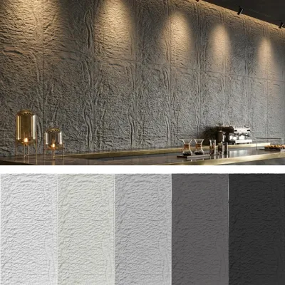 Produktbild von XMTECH 3X Wandpaneele Steinoptik 5 cm Polyurethan3D Wandverkleidung 120x60 cm Naturstein Wandpaneel Nachbildung für Innenräume Wohnzimmer Bad Küche, Anthrazit