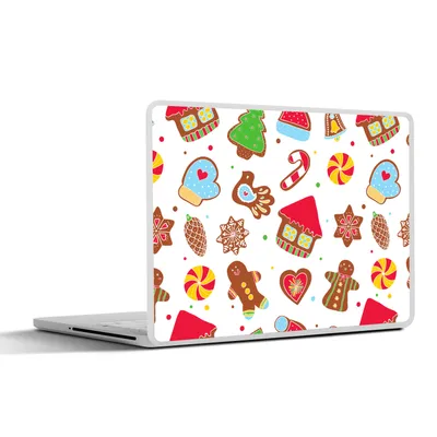Produktbild von MuchoWow® Laptop Aufkleber Sticker Cover Muster - Lebensmittel - Weihnachten 30x22 cm - Laptop-Sticker