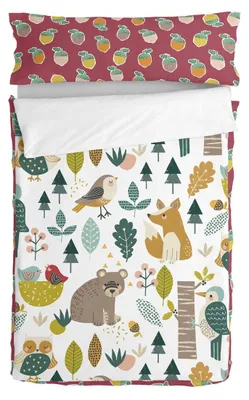 Obrázek produktu pro Povlak na peřinu s výplní HappyFriday Moshi Moshi Harvestwood Barevný 105 x 200 cm
