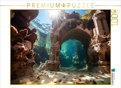 Produktbild von CALVENDO Puzzle Unterwasser Ruine | 1000 Teile Lege-Größe 64x48cm Foto-Puzzle für glückliche Stunden