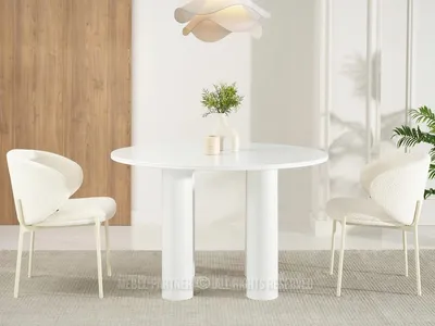 Obrázok produktu pre Okrúhly jedálenský stôl CASEY - biely