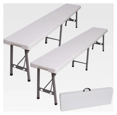 Produktbild von 2X Klappbare Bierbank 180 cm für Partys und Camping